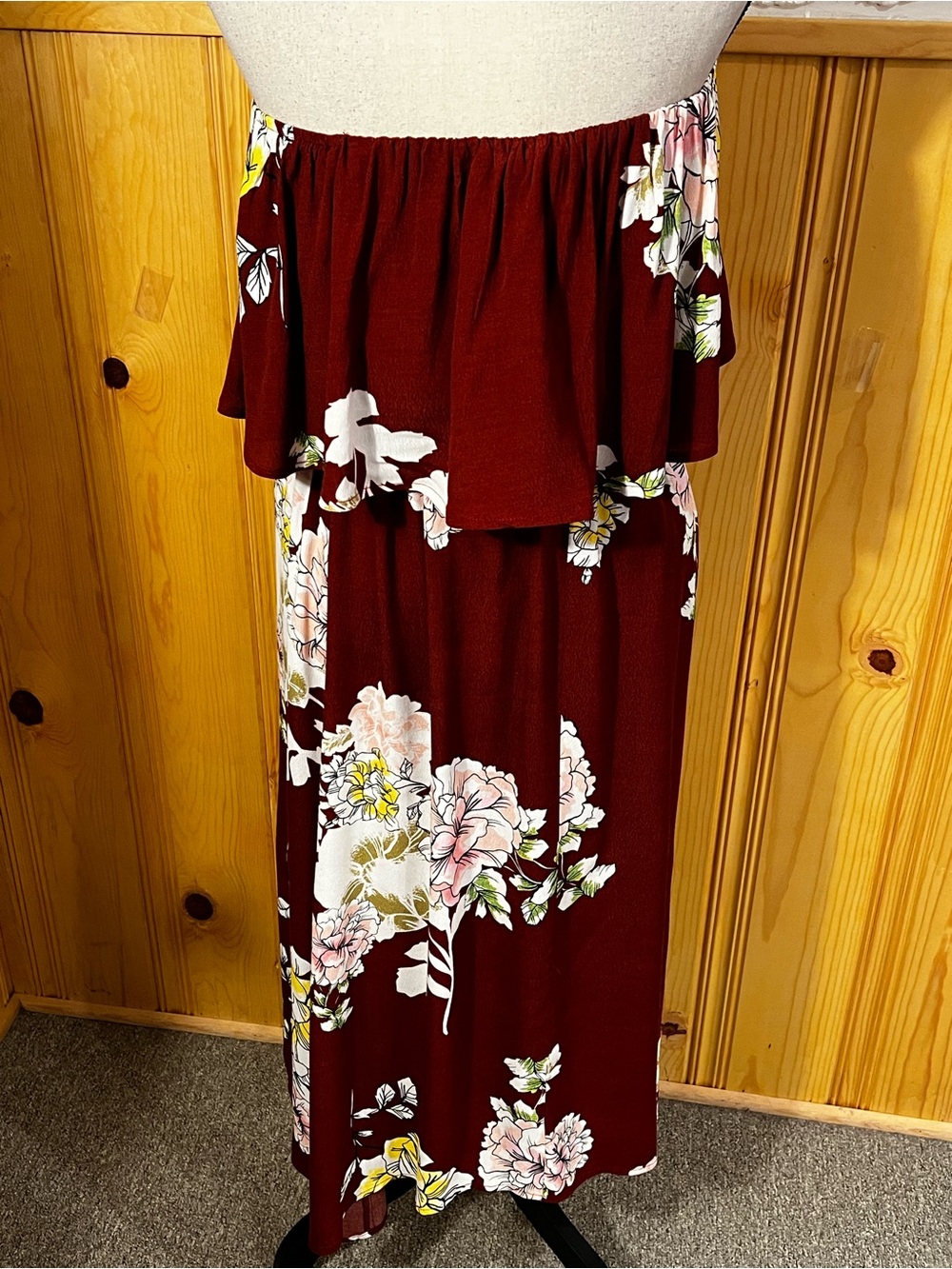 ASTR The Label Off-Shoulder Floral Midi Dress Sz-S - Picture 6 of 12